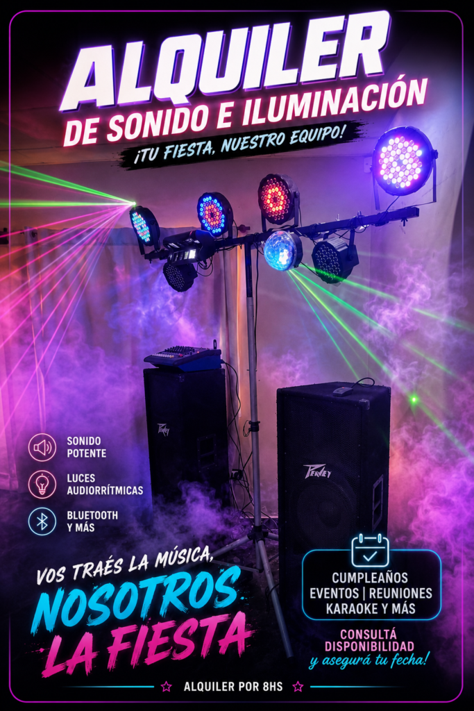 Sonido e iluminación para eventos ALQUILER DE EQUIPOS
